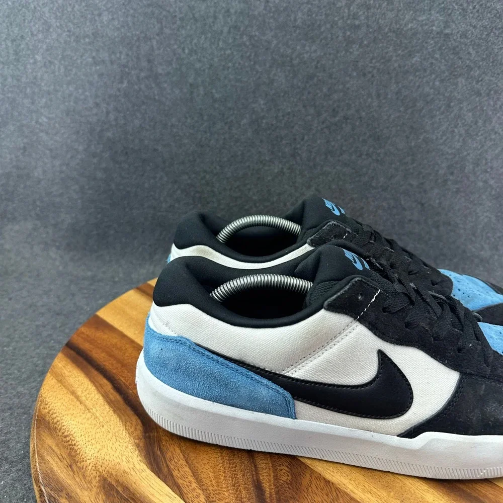 Nike SB Force 58 Suede Skate Shoes Black Blue White Mens Size 12 CZ2959-400
